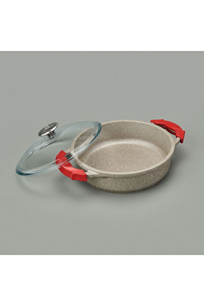 MATMEL Cast Iron Karnıyarık Pot - Beige / Red - 24 cm