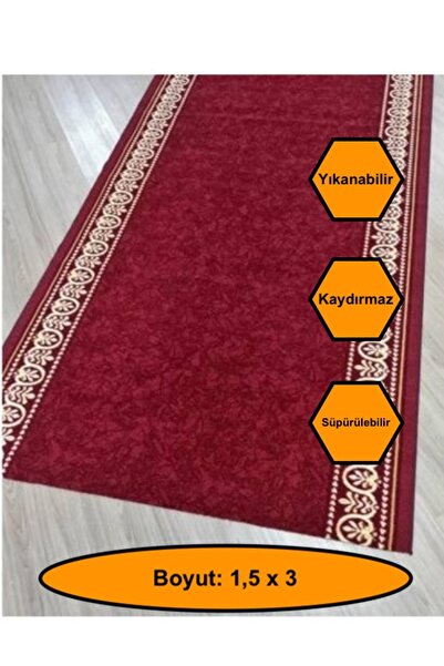 MRT PLASTİK DESENLİ KAYDIRMAZ YOLLUK KİLİM HALI 1,5x3 metre