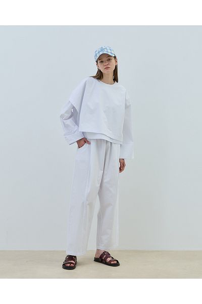 BEWS Layer Poplin Blouse