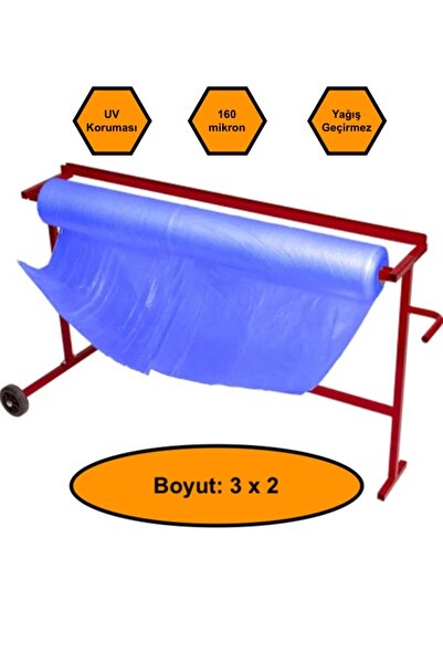 NetBazaars 160 micron MAVİ NAYLON ÖRTÜ, 3x2 metre