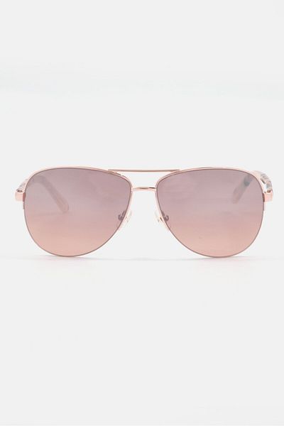 Kate Spade Women Bethann Aviator Sunglasses, Rose Gold