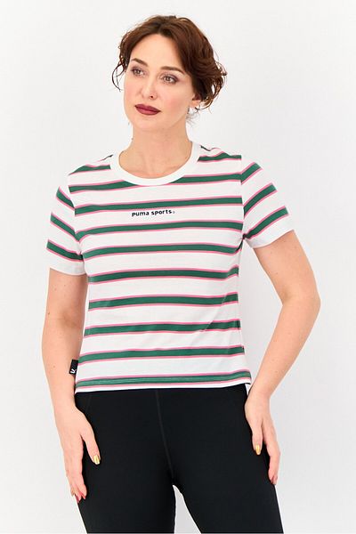 Puma Women Slim Fit Short Sleeves Outdoor Top, Multicolor