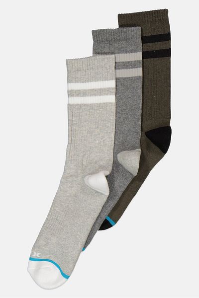 RBX Men 3 Pairs Brand Logo Hiking Socks, Multicolor