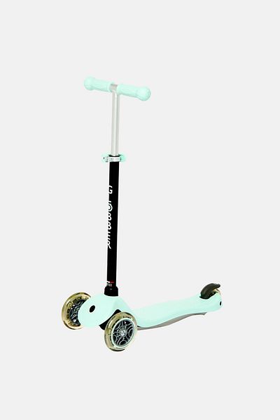 Globber Go Up Sporty Lights Convertible Scooter, Mint Green