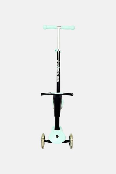 Globber Go Up Sporty Lights Convertible Scooter, Mint Green