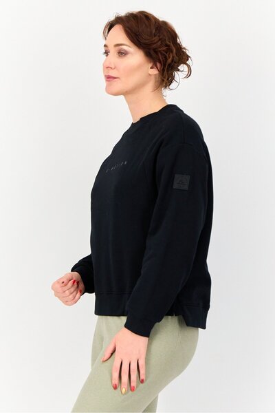 Giordano G-Motion Women Sportswear Fit Long Sleeve Training Sweatshirt, Black