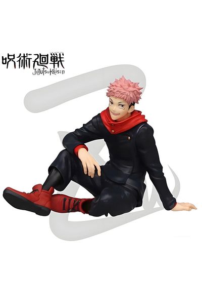 BANDAI Itadori Yuji 8cm/3.1in Anime Jujutsu Kaisen Figure Sitting Posture Itadori Yuji Action Figure PVC S