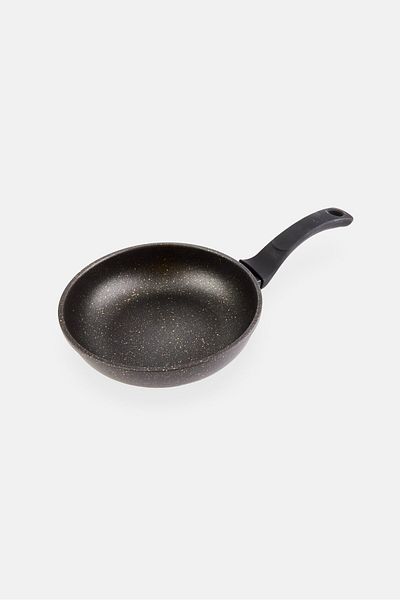Fissman Grace Non-Stick Aluminum Deep Frying Pan, Black