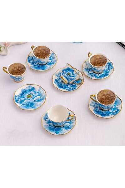 dmshome Emsan Dora 6 Kişilik Kahve Fincan Takımı 80 ml