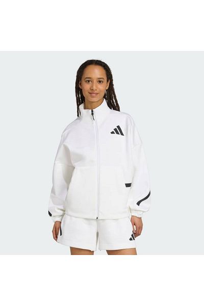 adidas Women's White W Z.N.E. Tt Tracksuit Top Jl7331