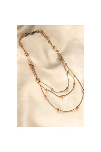 Skygo 316L Steel Mixed Color Heel Design Multiple Necklace - TJ-BKO6242