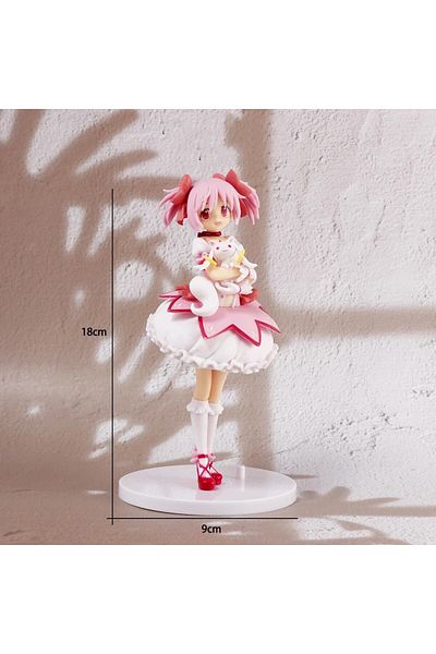 BANDAI 1 18cm Puella Magi Madoka Magica Aniem Figure Kaname Madoka Action Figure Magic Girl Model Decor St.