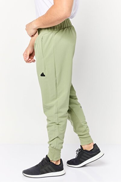 adidas Men Regular Fit Brand Logo Training Track Pants, Light Olive