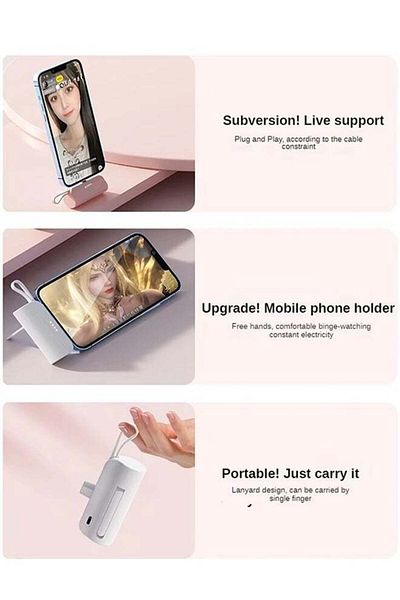 COOYA 5000mah Mini Power Bank,Portable Charger Battery Pack.