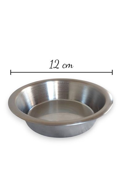 Okay Cat Dog Stainless Steel Food and Water Bowl 2 Pieces Pet Bowls Food Bowl (12-14-18 cm)