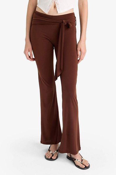 DeFacto Flare Fit Regular Waist Tie Standard Length Trousers F8196Ax25Sm