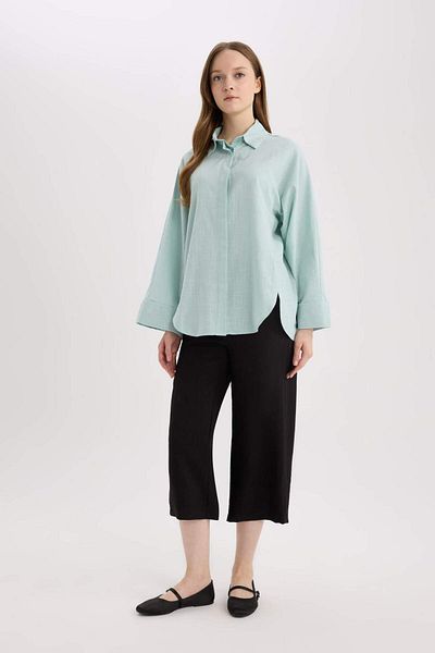 DeFacto Basic Plain Pocket Capri E4390Ax25Sm