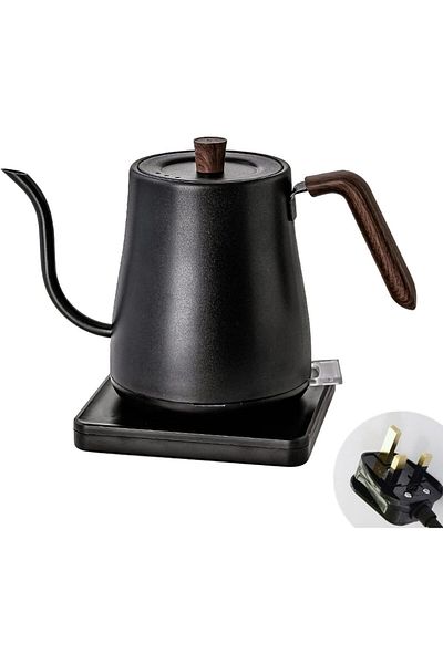Saharaz 0.8l Electric Kettle,Anti-scale Handles,Stainless Steel For Brew Coffee Tea,1000w,Black