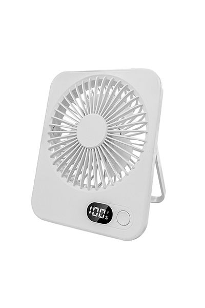 Choice White Desk Fan Portable Mini Fan Foldable Table Fan With 5 Gear USB Rechargerable Wall Fan Student D