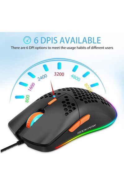 ROCK POW Gaming Keyboard and Mouse Combo with RGB Backlight