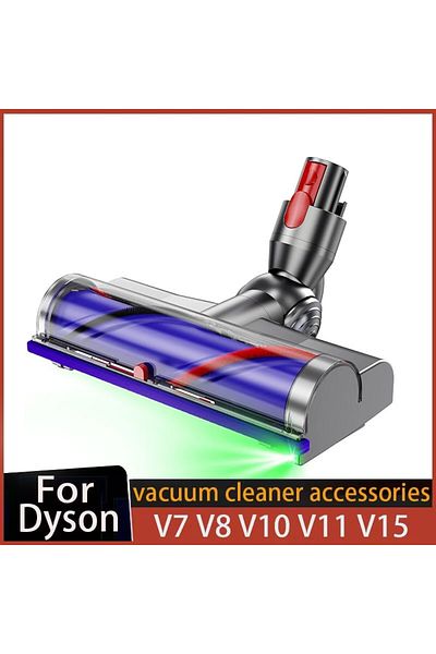 Choice light green Electric Direct Brush Head for Dyson V7 V8 V10 V11 V15 Hardwood Floor Attachment Bristle