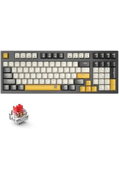 ROCK POW 97 Keys Arabic English Mechanical Gaming Keyboard
