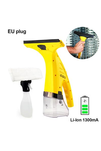 Choice No Eu Plug Rechargeable 2-in-1 Window Vacuum Cleaner Set Window Squeegee Electric Cleaning Tool for