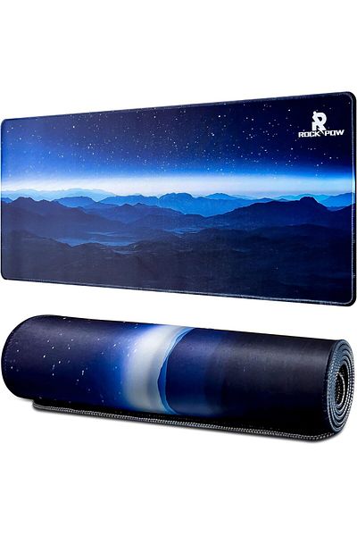 ROCK POW Large Gaming Mouse Pad with Anti-Slip Surface, 800x300x3mm, Thicker Rubber Base Gaming Mous