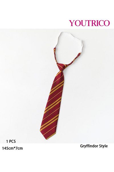 Youtrico Harry Potter Style Vintage Striped Tie – Gryffindor, Slytherin, Ravenclaw, Hufflepuff Style