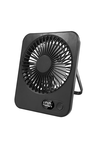 Choice Black Desk Fan Portable Mini Fan Foldable Table Fan With 5 Gear USB Rechargerable Wall Fan Student D