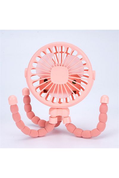 Choice Pink Mini Handheld Octopus Folding Fan Multi Functional Five In One Portable Fan Silent Home Dormito