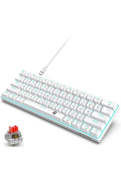 ROCK POW Wired Mechanical Gaming Keyboard 60%