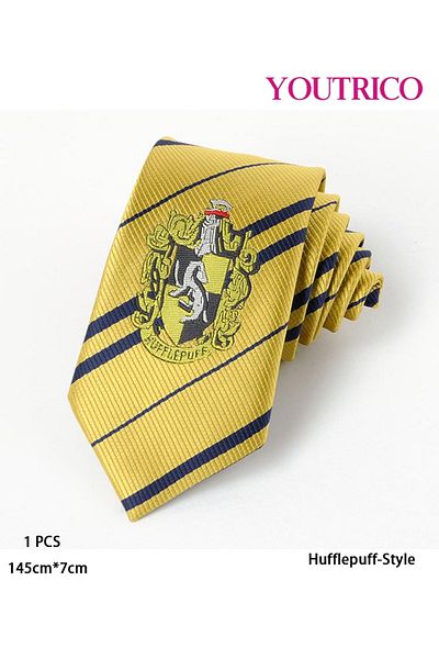 Youtrico Harry Potter Style Vintage Striped Tie – Gryffindor, Slytherin, Ravenclaw, Hufflepuff Style