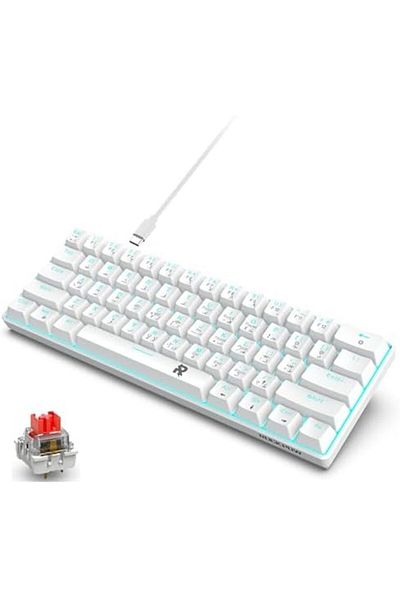 ROCK POW Wired Mechanical Gaming Keyboard 60%