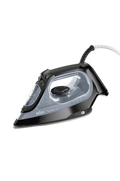Braun 2400W TexStyle 3 FreeGlide 3D Technology Steam Iron Black and Grey