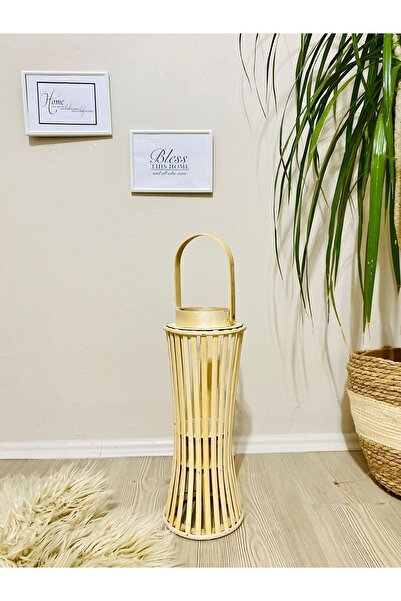 Elioure Bambu Fener Mumluk Dekor, Şık ve Doğal Ev Aksesuarı