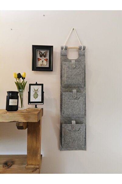 woodhub Organizator multifuncțional din pâslă gri pentru spatele ușii, burete...