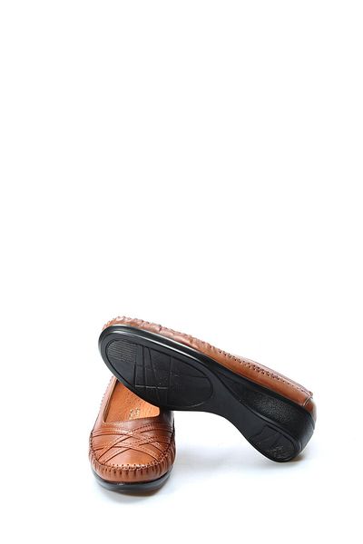 Ayakkabıhane Genuine Leather Inside and Outside Red Women's Comfortable Heeled Casual Shoes Ah07359261023