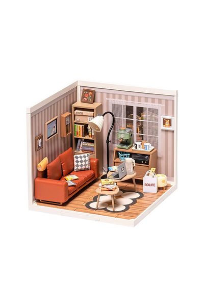 Robotime Cozy Living Room - 3D Plastic Miniature House - 114 Pieces