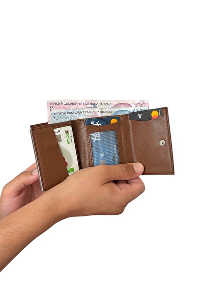 Tisaati Premium Series Special Boxed Luxury Leather Mechanism Wallet Belt Card Holder and Prayer Beads Men's Set