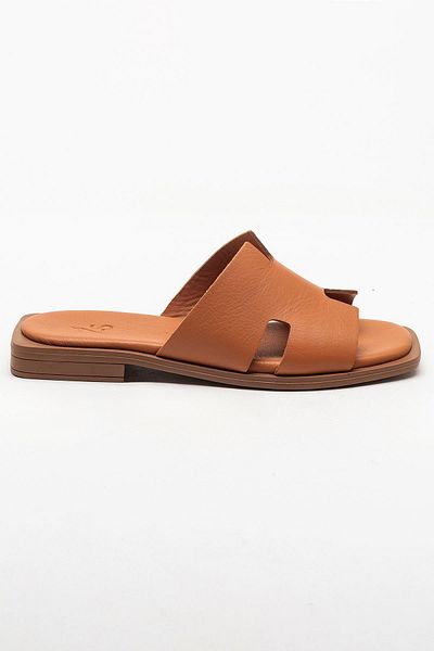 PASSAGE SHOES Women's Skin Genuine Leather Daily Slippers 6293 Taba