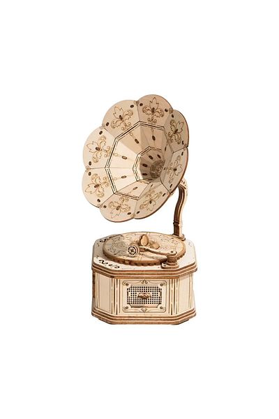 Robotime Gramophone - 3D Wooden Puzzle - 122 Pieces