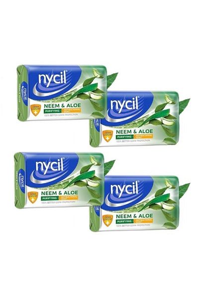 NYCIL Neem & Aloe Bar Soap - 125 g x 4