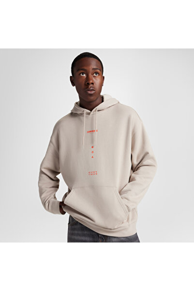 Converse Loose Fit Erkek Bej Hoodie