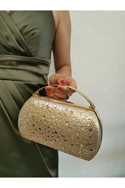 Soave Collection ΓΥΝΑΙΚΕΙΑ ΒΡΑΔΙΝΗ ΤΣΑΝΤΑ ΦΟΡΕΜΑΤΟΣ ΠΕΤΡΑ ΧΡΥΣΟ ΧΡΥΣΟ ΓΛΑΣΤΡΟΥΡΓΗΤΟ ΑΛΥΣΙΔΑ ΓΙΑ ΝΥΧΤΕΡΙΝΟ ΠΑΡΤΥ ΓΑΜΟΥ