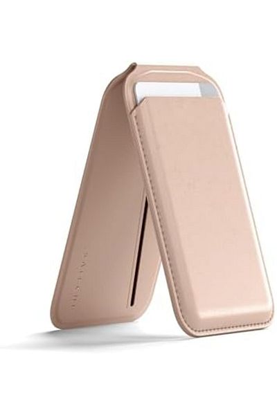 Satechi Magsafe Wallet, Vegan-Leather Magnetic Wallet for iPhone with 4 Card Slots, NFC Pass Through