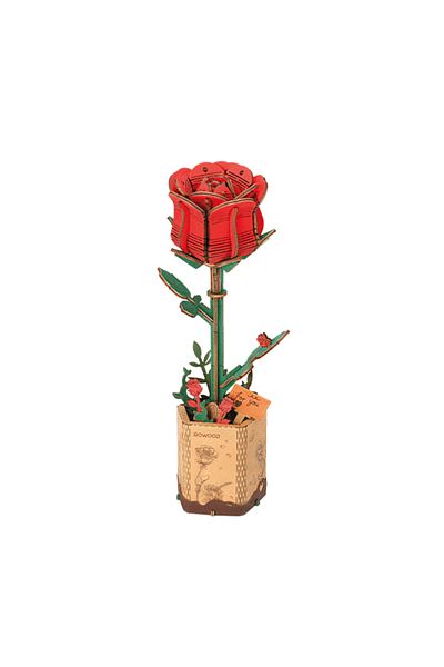 Robotime Red Rose - 3D Wooden Puzzle - 106 Pieces