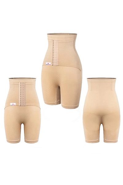 WonderMom Shapewear short tights with integrated postpartum abdominal belt, WonderMom Beige size L