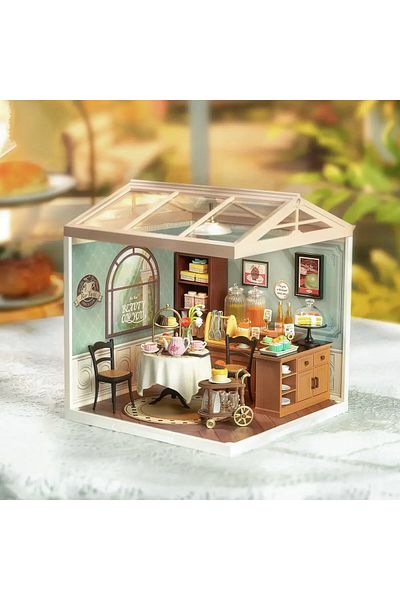 Robotime Sweet Teahouse - 3D Plastic Miniature House - 154 Pieces