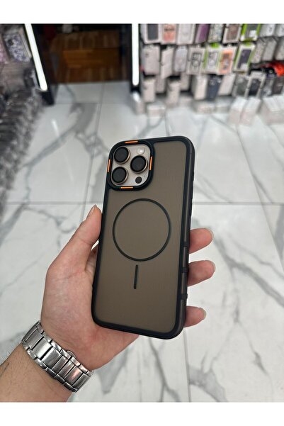Bilişim Aksesuar iPhone 16 Pro uyumlu Karbon Şeffaf Desenli Mat Tank Magsafe ...